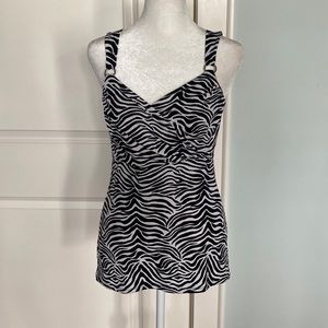 NWT. Zebra print tank top from White House Black Market size small